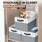 Extra Large Storage Bins 4 Pack - 16x12in Closet Organizers and Storage Baskets for Organizing Clothes Toy Blanket - Fabric Storage Cubes Containers for Shelves - All Room Organization